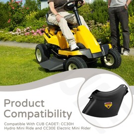 BIBIJIE 731-13549 Side 30" Discharge Chute for Cub Cadet, Troy-Bilt, Murray, Yard-Machines, Hydro Mini Rider R 105 1500 LT-30 E150 CC30H CC30E TB30B TB30T TB30R