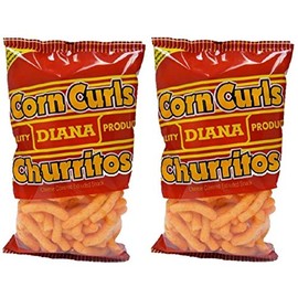 DIANA Churritos 103 gr. 2 PACK | Corn Curls Cheese Covered Extruded Snack 3.63 oz.