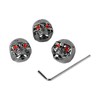 3Pcs Electric Guitar Skull Knobs Metal Volume Tone Head Cap