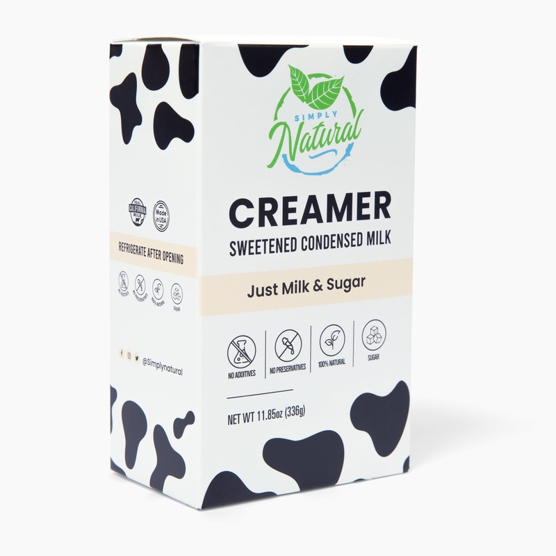 Simply Natural Sweetened Condensed Milk Creamer, 12 Single-Serve 28 gram