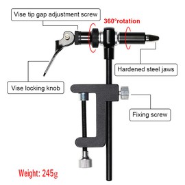 LIXADA Fly Tying Tools Kit 5/6PCS with Fly Tying Vise Bobbin Holder Threader Needle Whip Finisher Scissors Fly Tying Kits for Flying Fishing Professionals Beginners