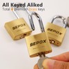 SEPOX 2-Pack Premium Solid Brass Padlock Keyed Alike, 1-9/16" 40mm