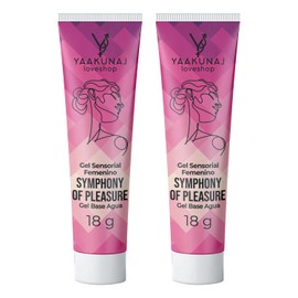 Gel de Estimulacin Sensorial Femenina  Symphony of Pleasure Yaakunaj Loveshop  Base de Agua  2 Piezas  Sabor Fresa  18g                               