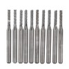 CYSFETENA Pack of 10 2 mm Carbide Milling Cutters, Silver