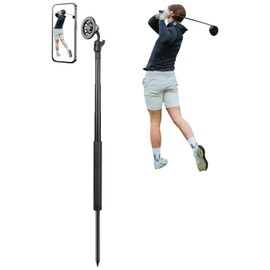 Golf Monopod Selfie Stick with Ground Spike Stake, 52" Adjustable Golf Selfie Stick Swing Analyzer Holder, Magnetic Golf Phone Holder for Recording Swing, Portable Mag Safe Golf Phone Stand