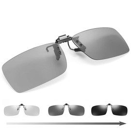 [KANGYONG] Dimming Color Changing Clip-on Sunglasses Over Glasses