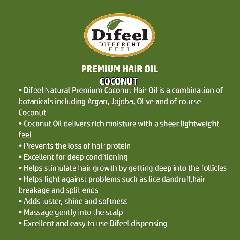 Difeel Premium 99% Natural Deep Conditioning Coconut Hair Oil 7.1