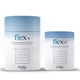 Pura Powdered Collagen Supplement (Flex +) | Hydrolysed Collagen Peptides with Vitamin C & Manganese | 284g (28 Servings)