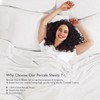 LINENWALAS Single Fitted Sheet with Pillowcase, 100% Cotton Percale Deep