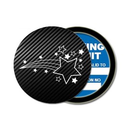 Shooting Stars 90mm Magnetic Parking Permit Windscreen Disc Holder Carbon Black