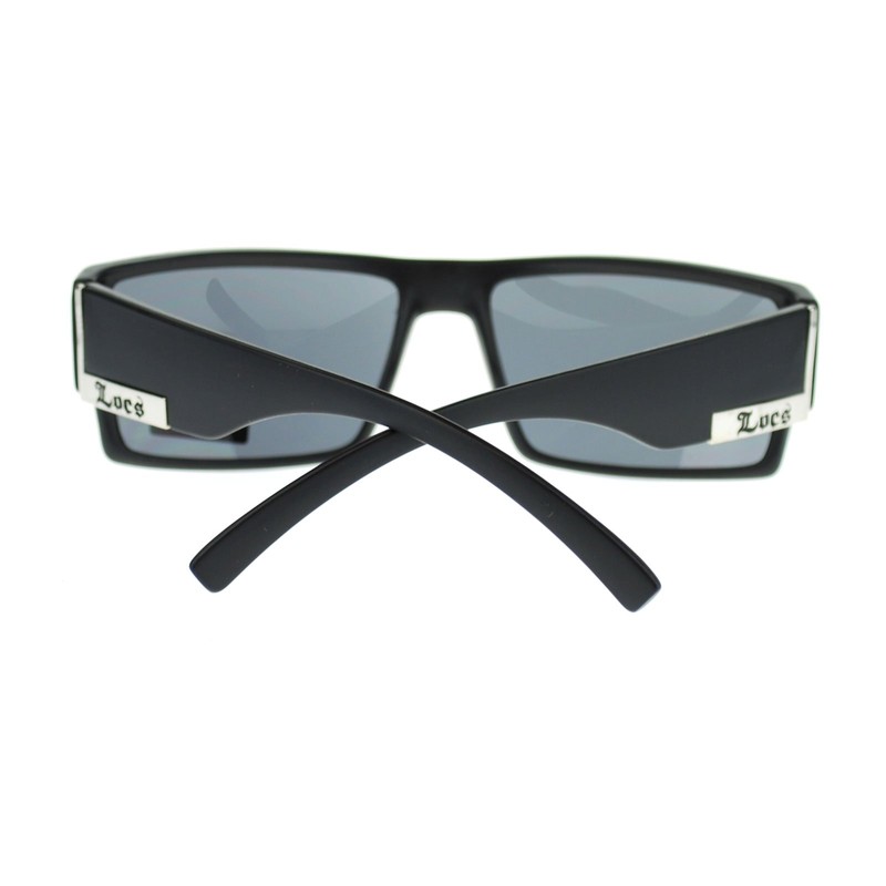 Locs OG Sunglasses Mens Square Rectangular Matte Black Frame UV