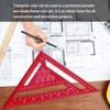 Senbaler 12 Inch/300mm Aluminum Alloy Triangle Ruler, Woodworking Speed Square