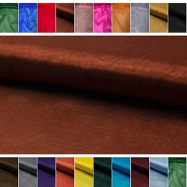 Fabrics-City Dark RED-Brown Organza Fabric Bridal WEAR Material, 4456