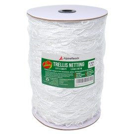 AlpineReach Trellis Netting 5 x 350 ft Heavy Duty Polyester White - 6 Inch Mesh Support Twine for Growing High Yield Tomatoes, Peas, Vine Climbing Plants Fruits Vegetables