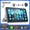 ESSGOO Single DIN 10" Carplay Car Stereo Radio Android 14
