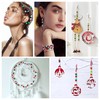 LAIDANLA 1000pcs Red and White Pony Beads for Bracelet and