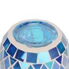 Purple Blue Mosaic Glass Candle Holder Romantic DIY Scented Candle
