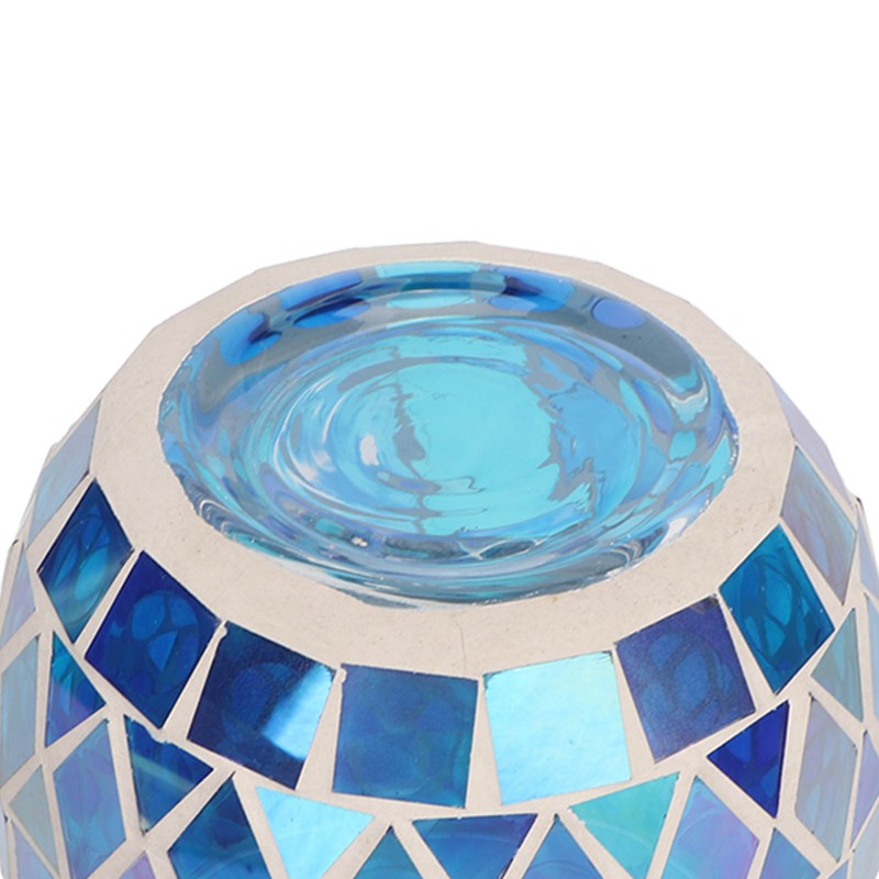 Purple Blue Mosaic Glass Candle Holder Romantic DIY Scented Candle