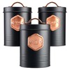 Cooks Professional 3 Piece Storage Canister Set | Labelled Containers