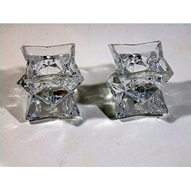 Michael C. Fina Fifth Avenue 24% Lead Crystal Candle Holders
