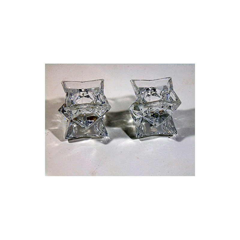 Michael C. Fina Fifth Avenue 24% Lead Crystal Candle Holders