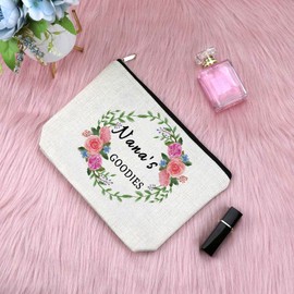 Mothers Day Gift for Nana Cosmetic Bag Nana Birthday Gifts Makeup Bag Grandma Gift Granddaughter Birthday Gifts Travel Cosmetic Bag Christmas Thank You Gift for Nana Travel Cosmetic Pouch