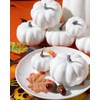 4 Inch Small White Pumpkins for Decorating - 8PCS Small