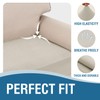 H.VERSAILTEX Fleece L Shaped Couch Cover 2 Piece Stretch Couch