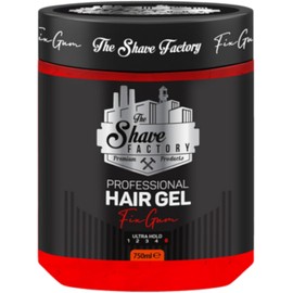 THE SHAVE FACTORY Hair Styling Gel - Ultra Hold Fine Cream 750ml - Strong Hold Gel for Men - Long Lasting Styling, Shine & Definition - Non-Sticky, Professional Barber Formula
