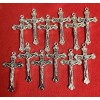 CHRISTIAN CATHOLIC LOT OF 25 Cross Silver PLATED Crucifix Pendant