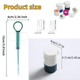 Paifeancodill Pet Piller Gun, Pets Pill Shooter & Pill Crusher and Cutter, Dog Pill Shooter, Tablet Soft Tip Syringe, Tablet Feeder Pet Pill Plunger Popper, Pet Medical Feeding Dispenser Tool (Pink)