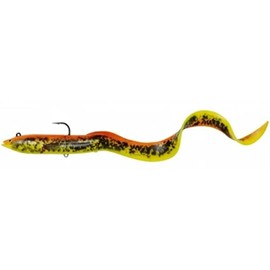 Savage Gear 4D Real EEL Rubber Eel Fish for Pike, Colour: Golden Ambulance, Length / Weight: 20 cm / 38 g