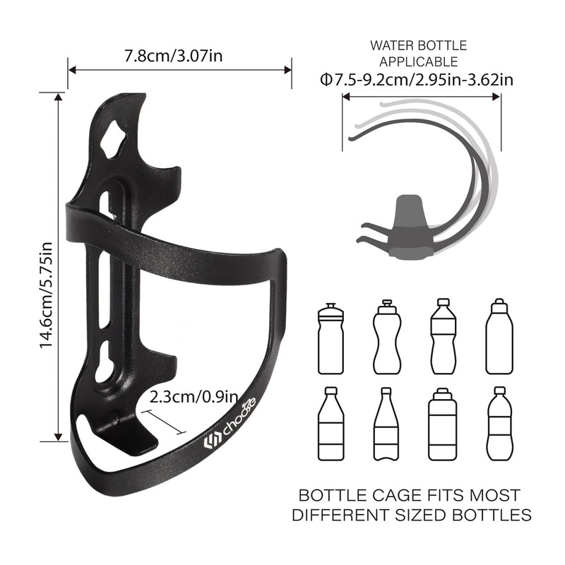 Chooee Bicycle Water Bottle Cage,Aluminum Bike Water Bottle Holder for