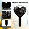 GLOBLELAND Heart Shaped Angel Butterfly Garden Stake Memorial Remembrance Plaque