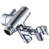 G-Promise Solid Metal Shower Arm Diverter with Holder for Hand