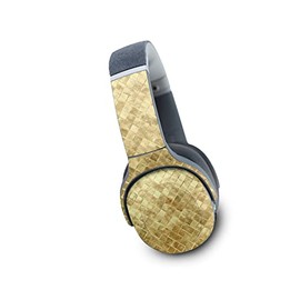 MightySkins Carbon Fiber Skin Compatible with Skullcandy Crusher Evo Wireless - Gold Tiles | Protective, Durable Textured Carbon Fiber Finish | Easy to Apply | Made in The USA