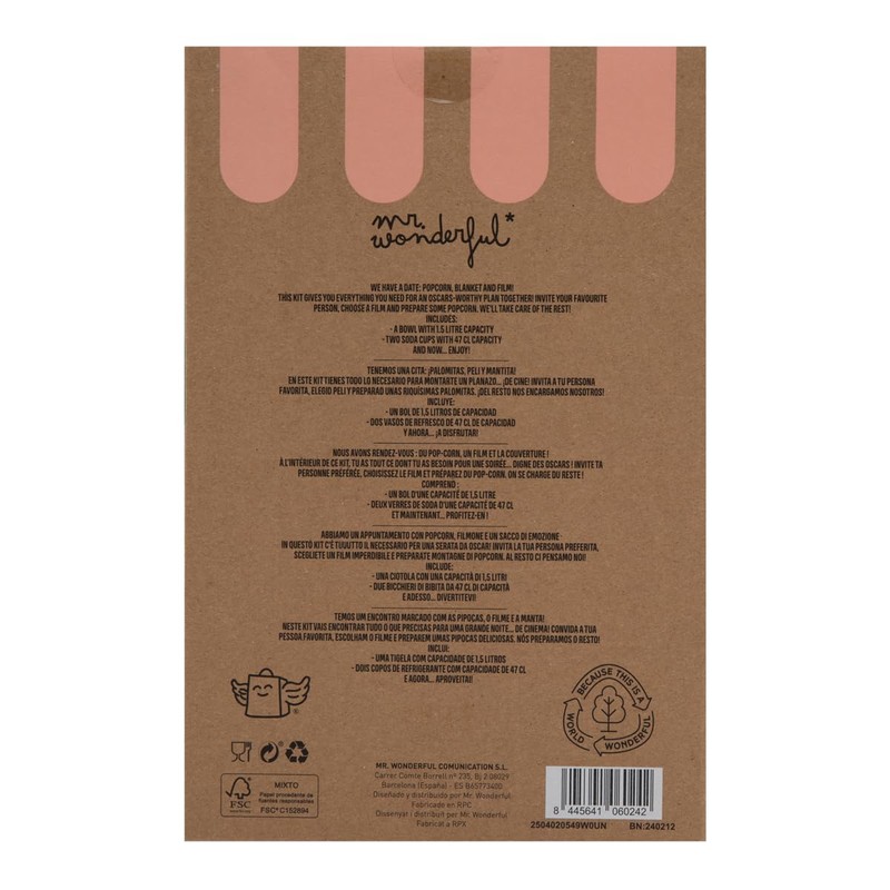 Mr. Wonderful Ceramic Popcorn Bowl Set