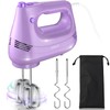Electric Hand Mixer with Stainless Steel Whisk, Dough Hook Attachment