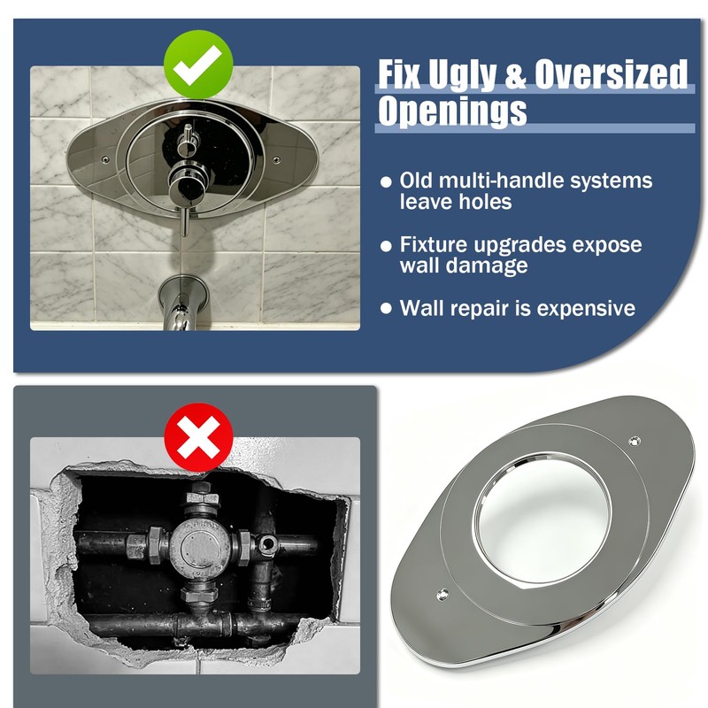 RP29827 Shower Remodel Cover Plate for Delta & Moen Shower