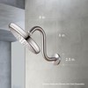 OFFO Shower Head Extension Arm 8 in, Brushed Nickel S