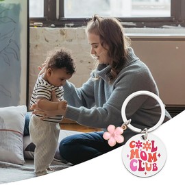 Mom Keychain Gifts for Mother Birthday Gifts for Mom Gifts from Daughters Sons Mama Gifts for Mom Christmas Gift for Mom Mommy Cool Mom Club Keychain Gift Engraved