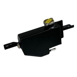 HCHCSPEED Aluminum Radiator Coolant Reservoir Overflow Bottle Tank with Cap Compatible with 2014-2018 Infiniti Q50 217104GB0A Black