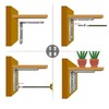 MOLATE Angle Bracket, Stainless Steel, Shelf Bracket, 2.6 x 2.6