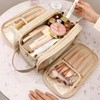 Large Stand Up Makeup Bag ,Travel Makeup Bag with Foldable