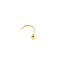 Monde Petit 9ct Yellow Gold ball 2 mm nose Piercing