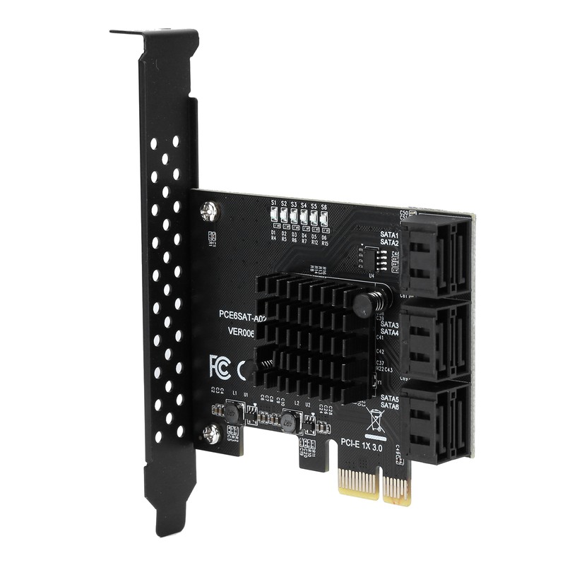 Expansion Card PCIE to 6Port SATA3.0 Hard Disk 6G ASM1166