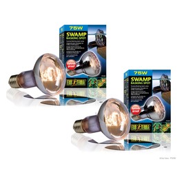 (2 Pack) Exo Terra Swamp Glo Basking Spot Lamp, 75 Watt