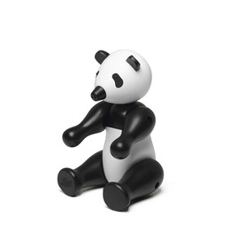 Kay Bojesen Panda Small Figures, 15 cm, Wooden Figures, Christmas Decoration, Black