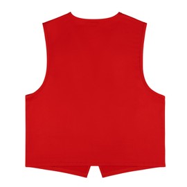TopTie No Pocket Unisex Vest Victorian Waistcoat Peasant Costume Vest Volunteer Work Vest-Red1-M