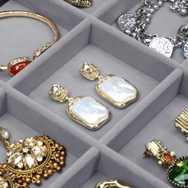 Stratalife Jewelry Box Bracelet Organizer Wood Jewelry Organizer Vintage Jewelry Tray Jewelry Organizers and Storage Bangle Jewelry Trays for Drawers Jewelry Display with 12 Grid